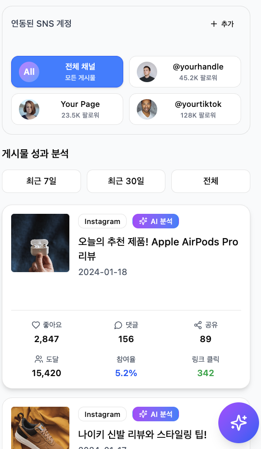 LinkFarm 분석 화면